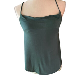 American Eagle soft and sexy spaghetti straps crop top olive green size …